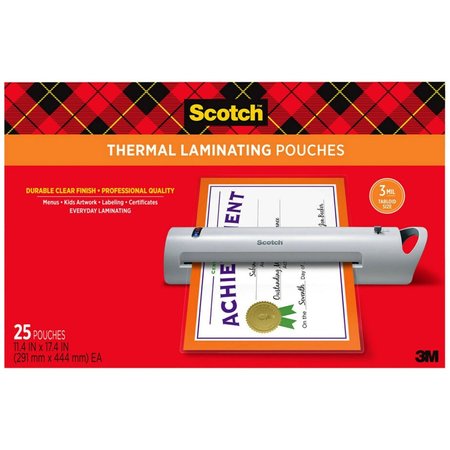 3M Laminating Pouches 11.45 In X 17.48 In TP3856-25